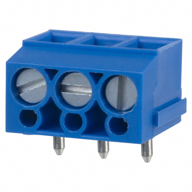 3 Position Wire to Board Terminal Block Vertical with Board 0.197 (5.00mm) Through Hole